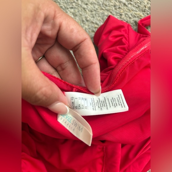 Sea Level Essentials Halter One piece Swimsuit Red size 8 - Picture 3 of 3